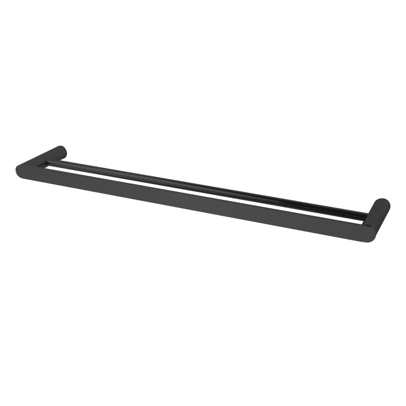 ESPERIA - Matte Black Double Towel Rail 600mm - Tapware.co