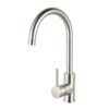 Round Brushed Nickel Sink Mixer Swivel Tap