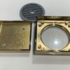 TILE INSET WASTE - Brushed Yellow Gold - 90mm Outlet