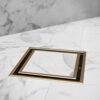 TILE INSET WASTE - Brushed Yellow Gold - 90mm Outlet - Image 3
