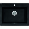 Laveo 490 x 580 x 220mm Black Granite Stone Sink Single Bowl - Image 2