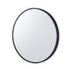 Luna Round Matte Black Framed 80cm Mirror