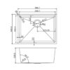 Stainless Steel Single Bowl Sink 586 x 450 x 230 - Image 2