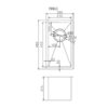 Stainless Steel Single Bowl Sink 250 x 450 x 215 - Image 2