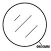 Luna Round Matte Black Framed 80cm Mirror - Image 2