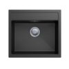Carysil Waltz Black Single Bowl Granite Kitchen Sink 560 x 510mm