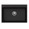 Carysil Waltz Single Bowl Black Granite Kitchen Sink 680 x 500 x 220mm