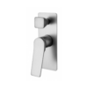 RUSHY Square Brushed Nickel Wall Mixer With Diverter
