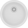 White Granite Stone Kitchen/Laundry Sink Round Single Bowl Top/Under Mount 460 x 191mm