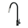 XACTA XPRESSFIT Black + Polished Chrome Pull Out Retractable Sink Mixer