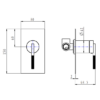 CADDENCE Brushed Nickel Wall Mixer - Image 3